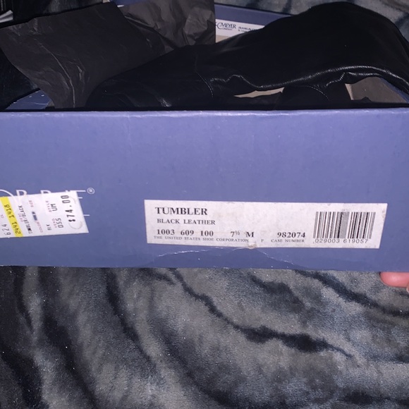 COBBIE Women’s black leather calve high boots sz 7 1/2 - Picture 2 of 10